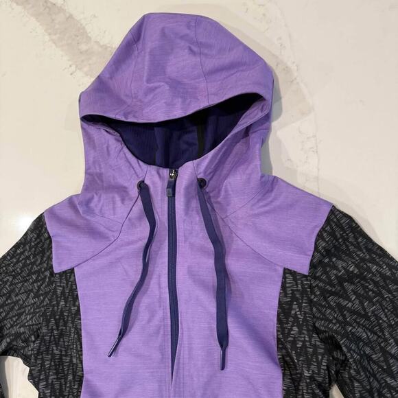 The North Face Dyvinity Jacket Womens Medium Purple Lightweight Hooded Thumbhole - Picture 2 of 10